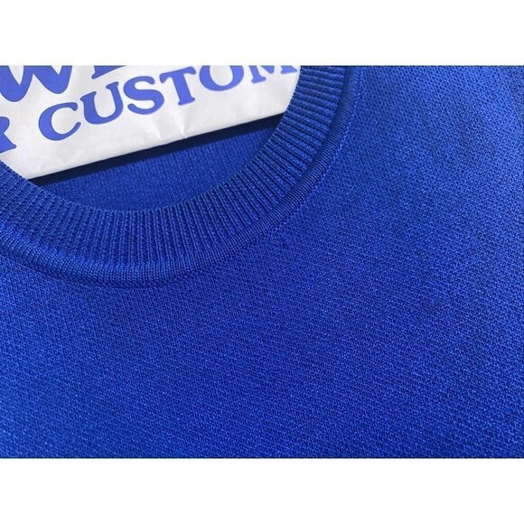 RACHEL ROY Women's Eternal Blue Cutout-Back Sheath Midi Sweater Dress Size L - Picture 5 of 7